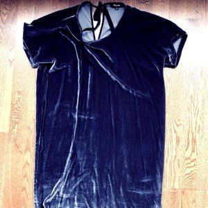 MADEWELL Velvet Bow-Back Tee Dress ($150)